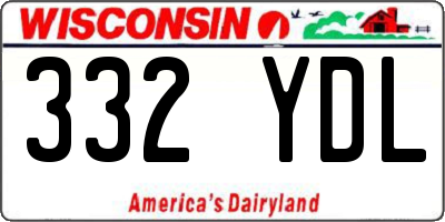 WI license plate 332YDL