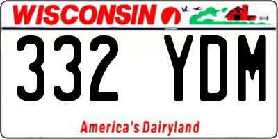 WI license plate 332YDM