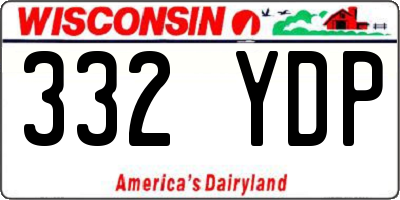 WI license plate 332YDP
