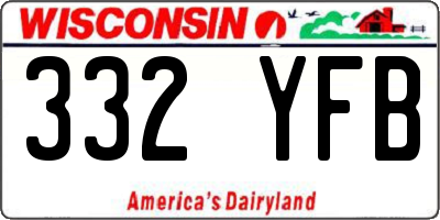 WI license plate 332YFB