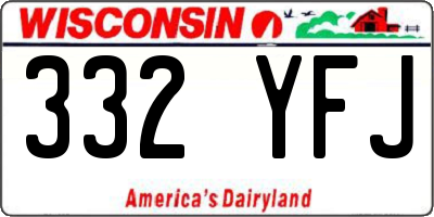 WI license plate 332YFJ