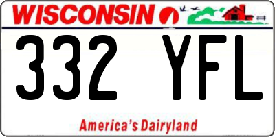 WI license plate 332YFL