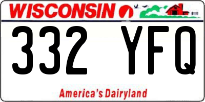 WI license plate 332YFQ