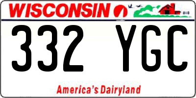 WI license plate 332YGC