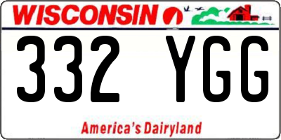 WI license plate 332YGG