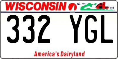 WI license plate 332YGL