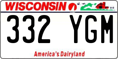 WI license plate 332YGM