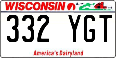 WI license plate 332YGT
