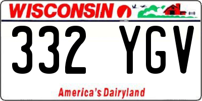 WI license plate 332YGV