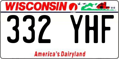 WI license plate 332YHF