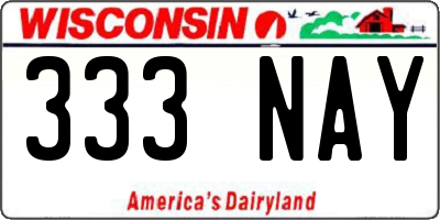 WI license plate 333NAY