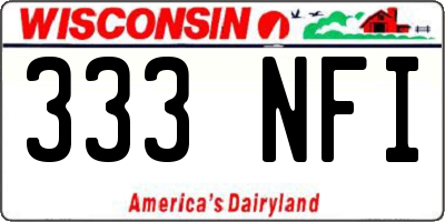 WI license plate 333NFI