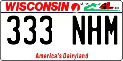 WI license plate 333NHM