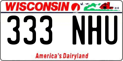 WI license plate 333NHU