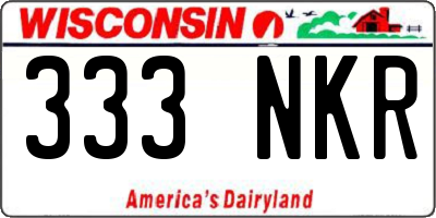 WI license plate 333NKR