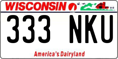 WI license plate 333NKU