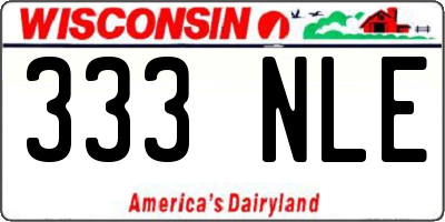 WI license plate 333NLE