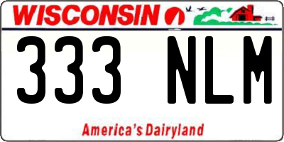 WI license plate 333NLM