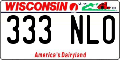 WI license plate 333NLO