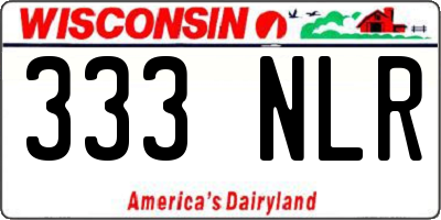 WI license plate 333NLR