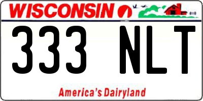 WI license plate 333NLT