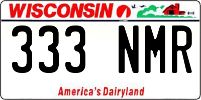 WI license plate 333NMR