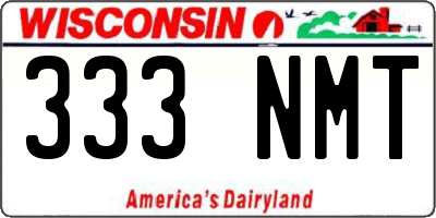 WI license plate 333NMT