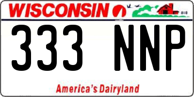 WI license plate 333NNP