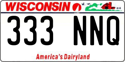 WI license plate 333NNQ