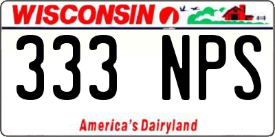 WI license plate 333NPS