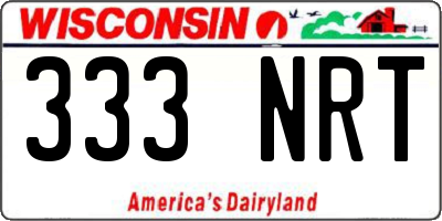 WI license plate 333NRT