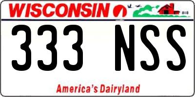WI license plate 333NSS