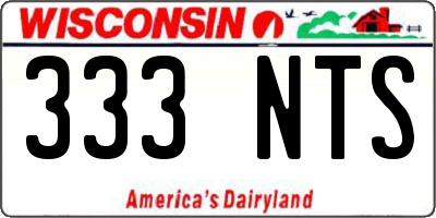 WI license plate 333NTS