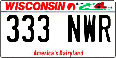 WI license plate 333NWR