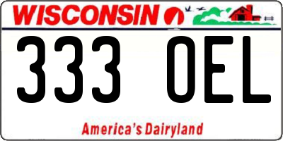 WI license plate 333OEL