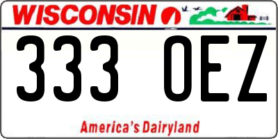 WI license plate 333OEZ