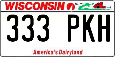 WI license plate 333PKH