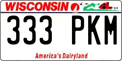 WI license plate 333PKM