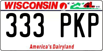 WI license plate 333PKP