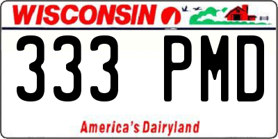 WI license plate 333PMD
