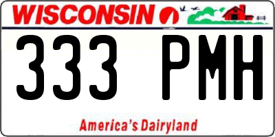 WI license plate 333PMH