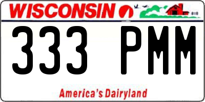 WI license plate 333PMM