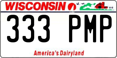 WI license plate 333PMP