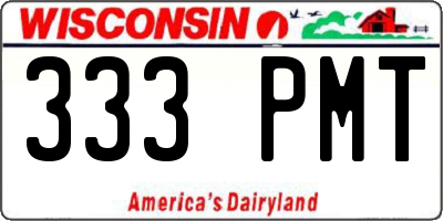 WI license plate 333PMT