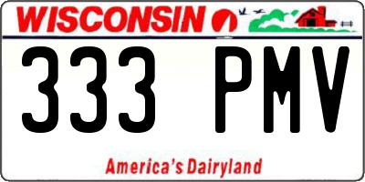 WI license plate 333PMV