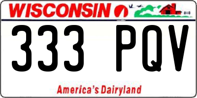 WI license plate 333PQV