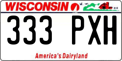 WI license plate 333PXH