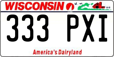 WI license plate 333PXI