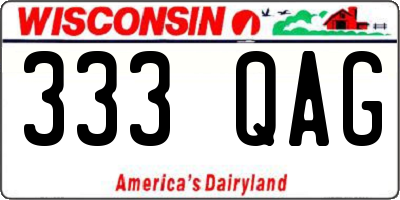 WI license plate 333QAG