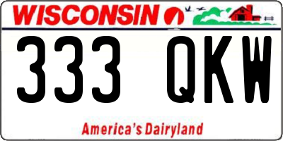 WI license plate 333QKW